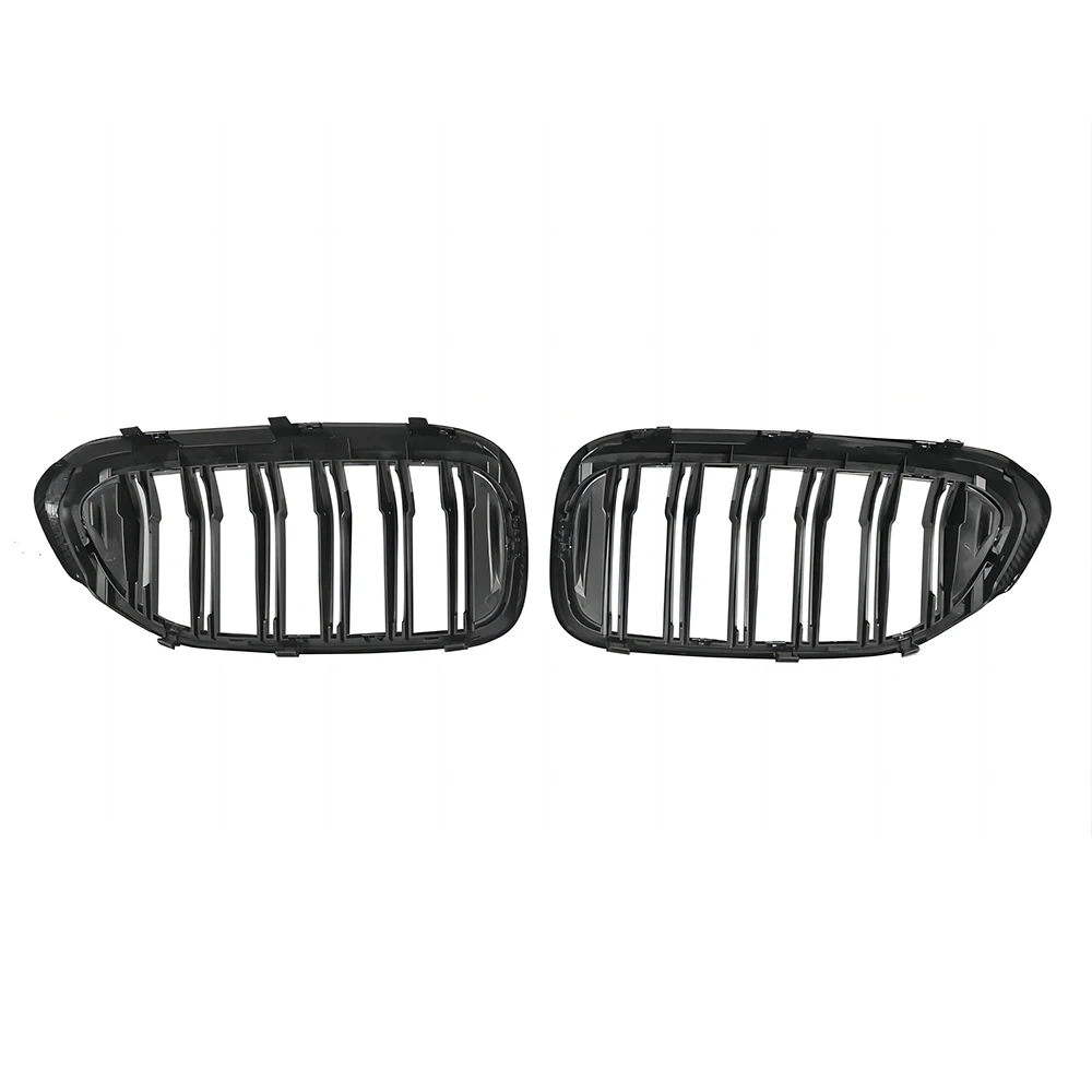 Dry Carbon Fiber Grill Front Bumper Double Slat Kidney M Style Grille For 17-20 BMW 5 Series G30 G31 Pre-Lci 530i 540i M550i