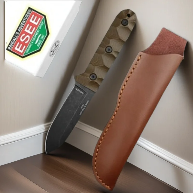 

ESEE PR4 Прямой нож высокой твердости из стали D2, открытый кемпинг, охота, рыбалка, портативный карманный нож EDC, практичный режущий нож