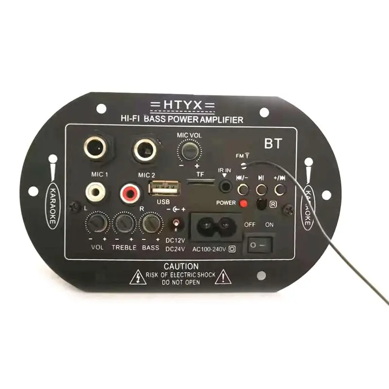 Stable-Amplifier Board With Optical Audio Bluetooth AMP USB TF Player Audio For Home Car (EU Plug)