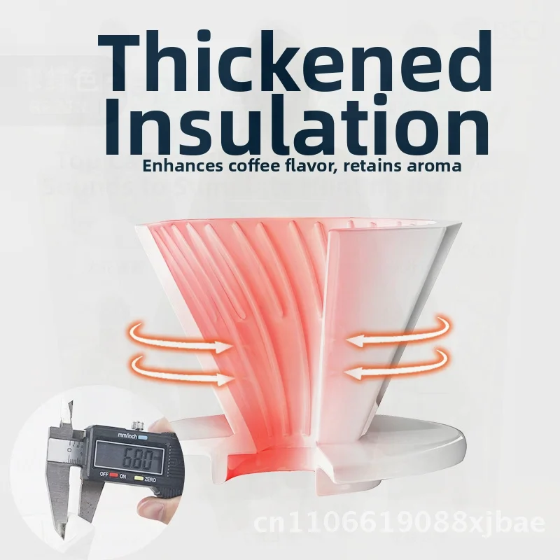 

Hand-Brewed Coffee Octagonal Filter Cup 01 Thickened Ceramic V60 Drip Cup Matte Black/Matte White for Household Use