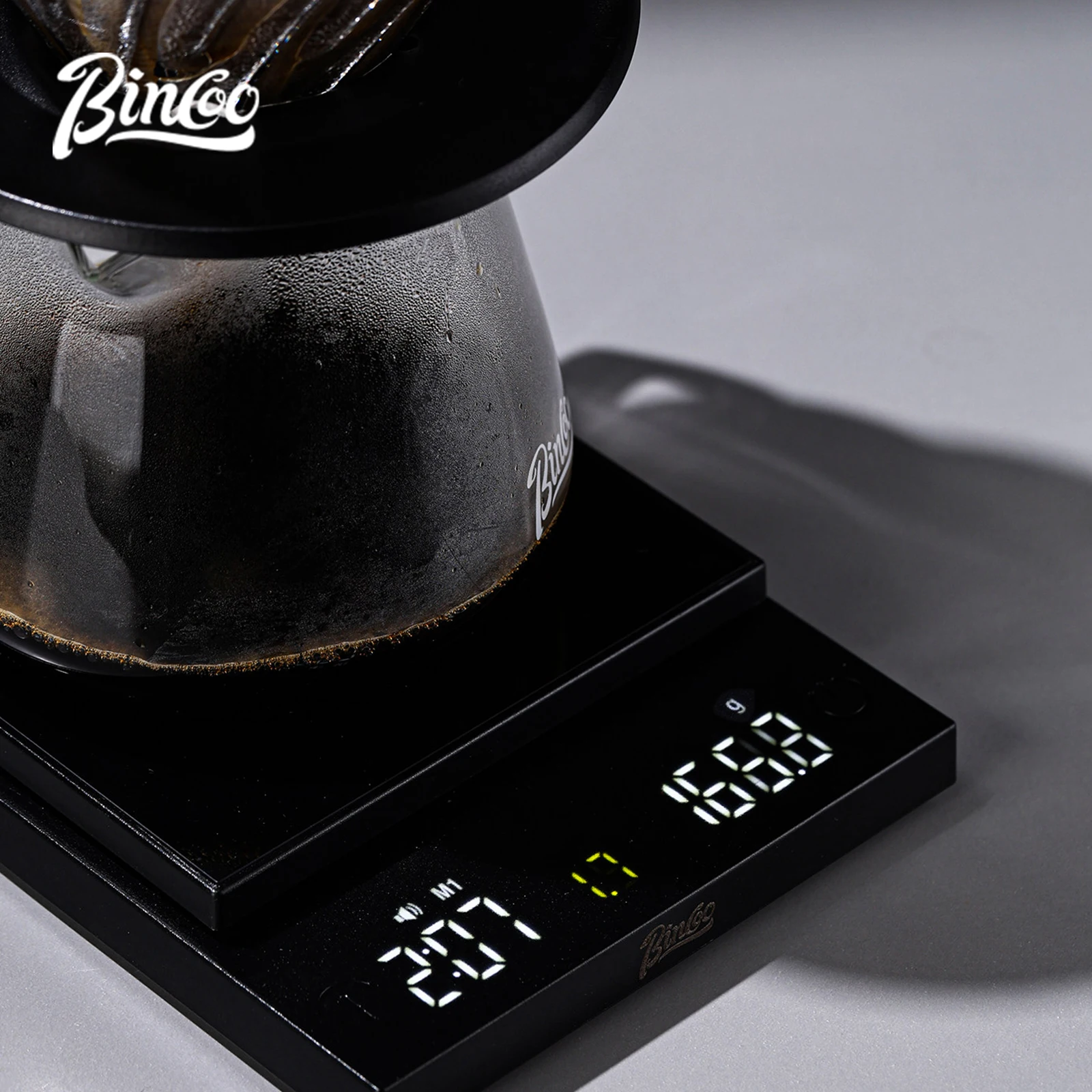 Bincoo Smart Coffee Dosing Scale 3kg Capacity Digital Espresso and Pour Over Scale Home Coffee Bean Weighing Accessory