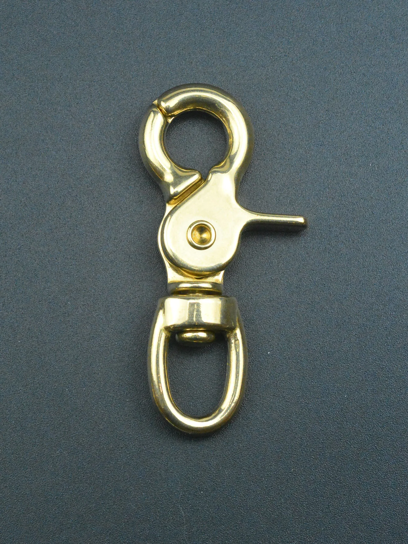 Solid Brass heart Swivel Trigger Snap Hooks Keychain lobster clasp with 0.5inch 12mm O ring leather craft DIY Jean wallet chain