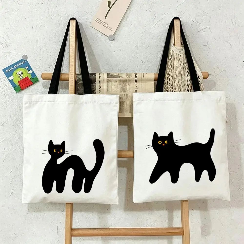 Bolsas de almacenamiento Minimal A, con diseño de gatos extraños y maravillosos, son adecuadas para la escuela, compras, viajes, trabajo y compras de supermercado.