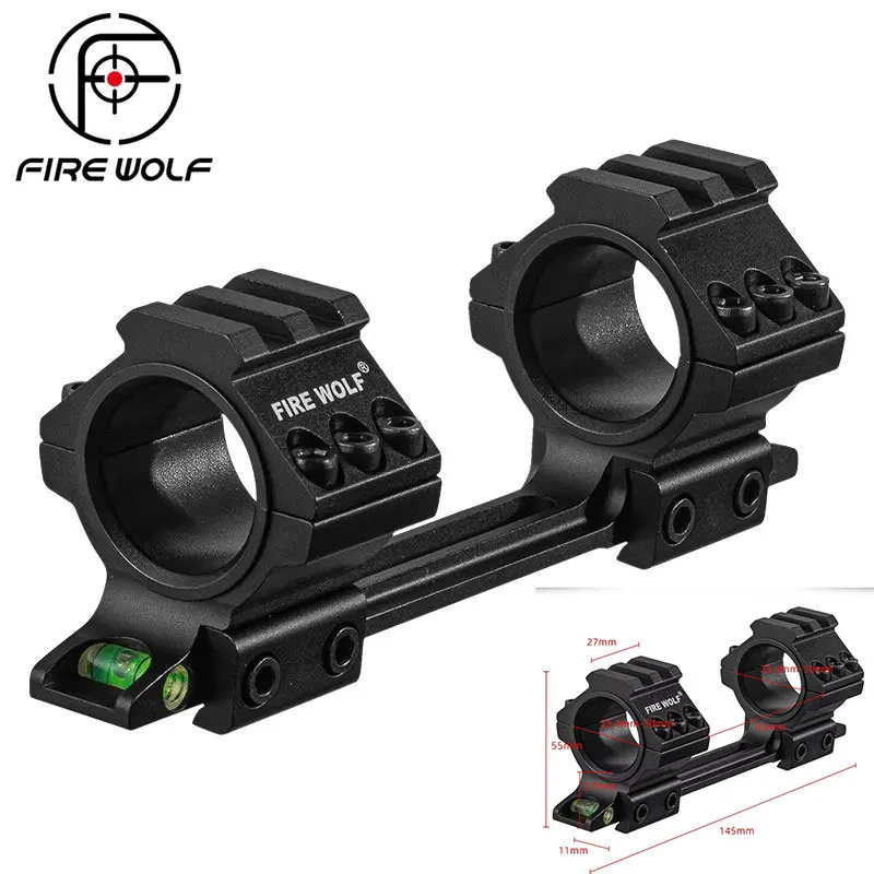 

FIRE WOLF Anillas de Montaje Precision de 11 mm para Visor de 25.4/30 mm, Antideslizantes, de Perfil Bajo, de Una Pieza
