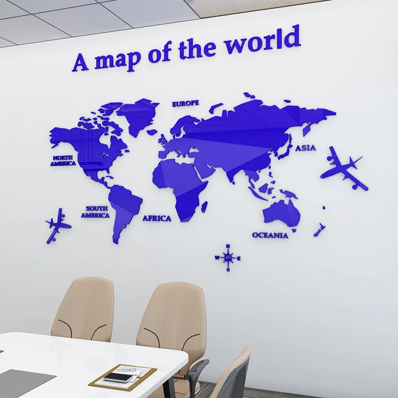 

High Quality Acrylic 3D Three-dimensional Home Decor Wall Sticker Modern Style Office Corporate Culture Creative Wall Sticker