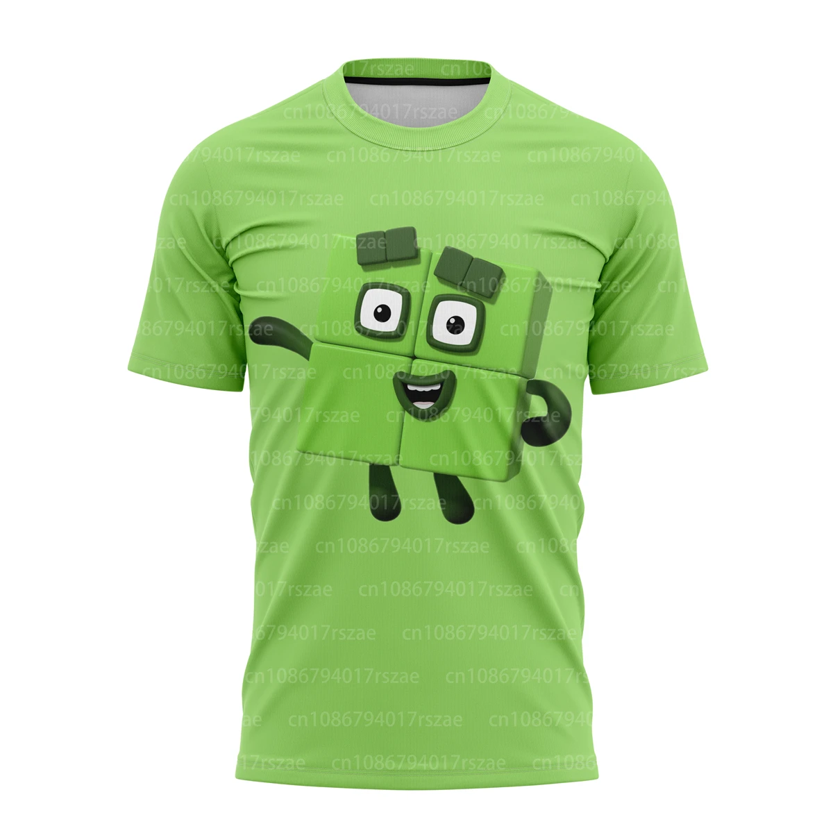 Cartoon Funny Number Block 3D Print Men Women T-shirt Summer 2024 New Cute Couple Short Sleeve Tees Boys Girls Oversized Clothes