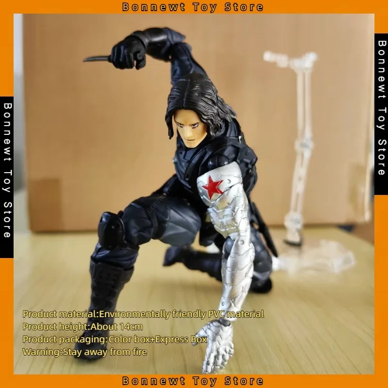 14 cm erstaunliche Yamaguchi Wintersoldat Actionfigur Bucky Barnes Sammlung Spielzeug Revoltech White Wolf Moon Knight Figur Modell