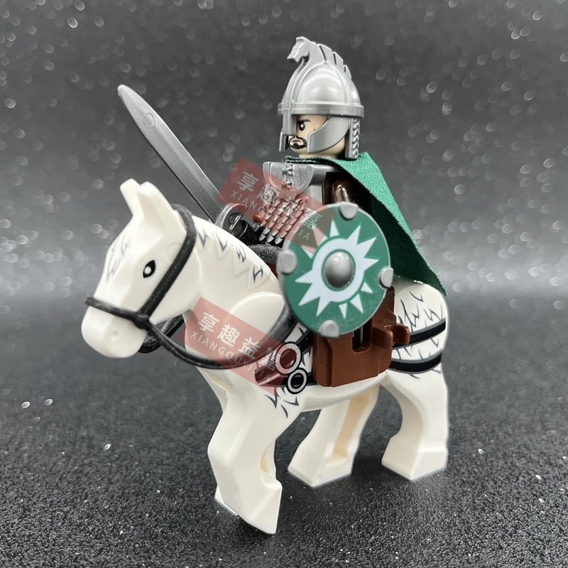 DIY Medieval Rohan cavalry Movie character Building Blocks mini action toy figures Assemble Bricks Children toys Gifts