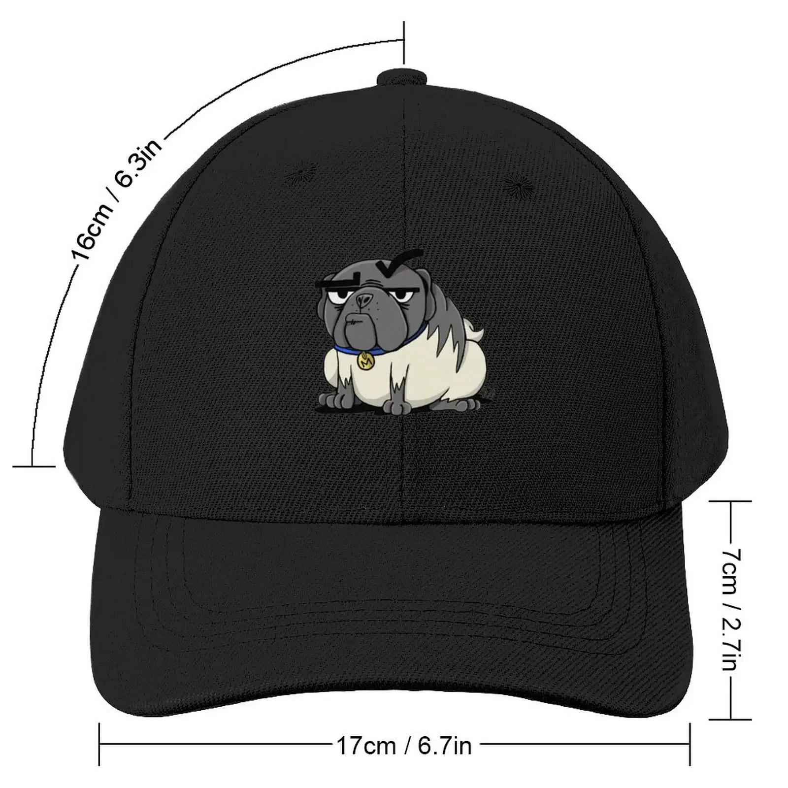 Miserable Mister Max the Pug Baseball Cap Gentleman Hat Hat Beach Sunscreen Luxury Woman Men's