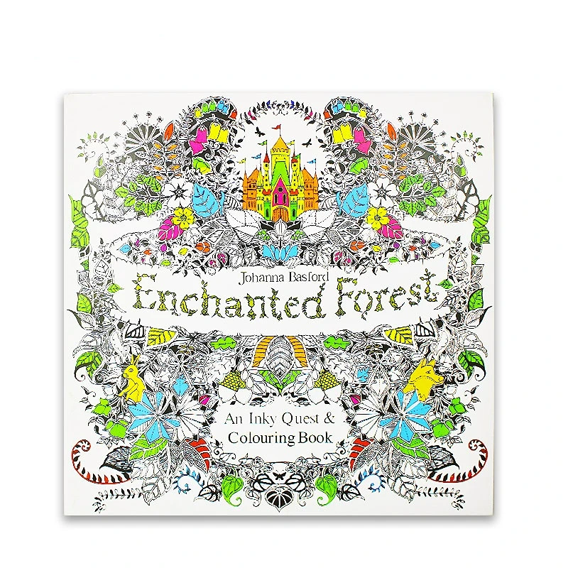 Imagem -03 - Hand Painted Explore Wonderland Coloring Book Floresta Encantada Secret Garden Graffiti Pintura Livros 24 Páginas