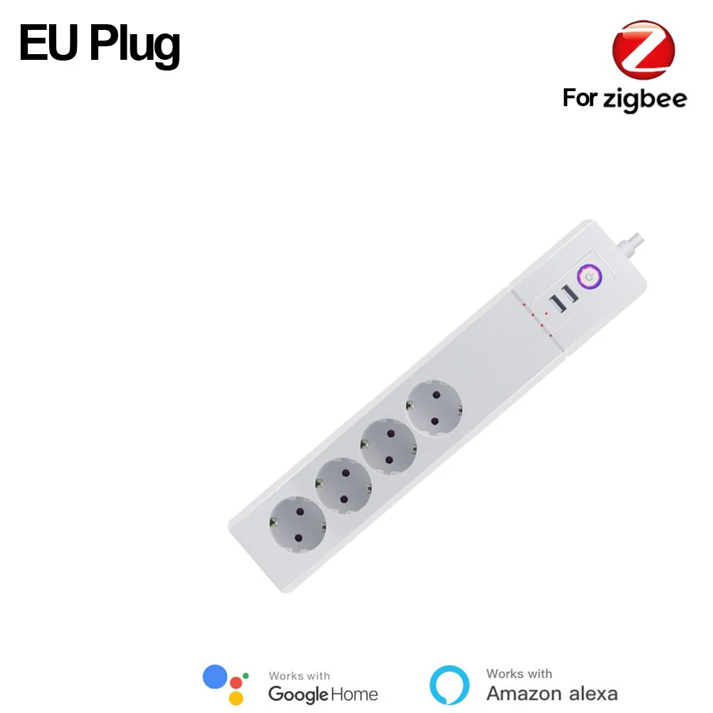 For Zigbee Surge Protector Power Strip Individual Control and Timer Function Easy Setup and Wide Compatibility