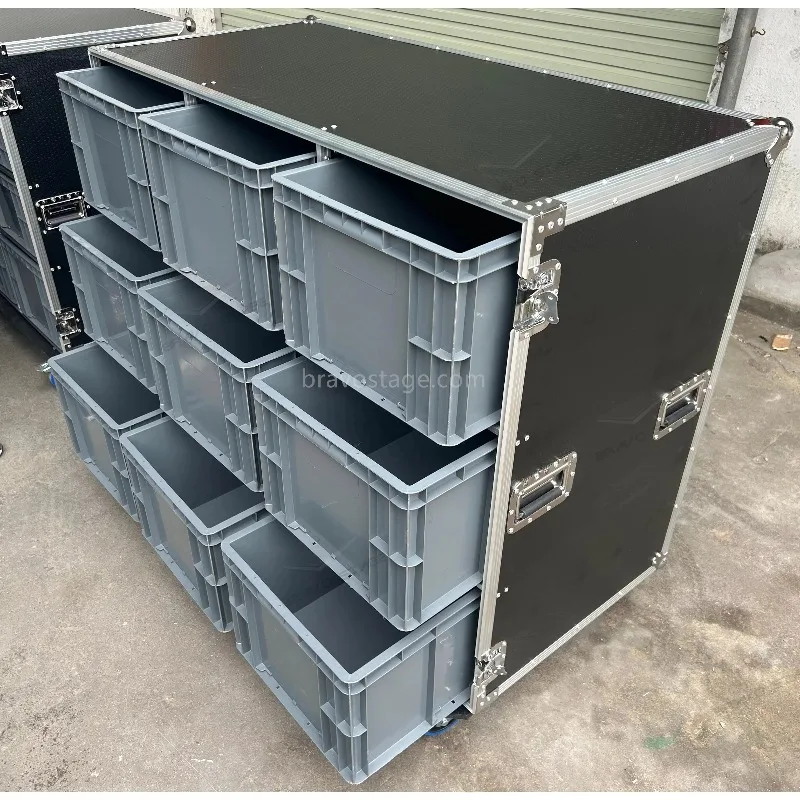 Customized Plastic Box Drawers Storage Tool Flight Road Case