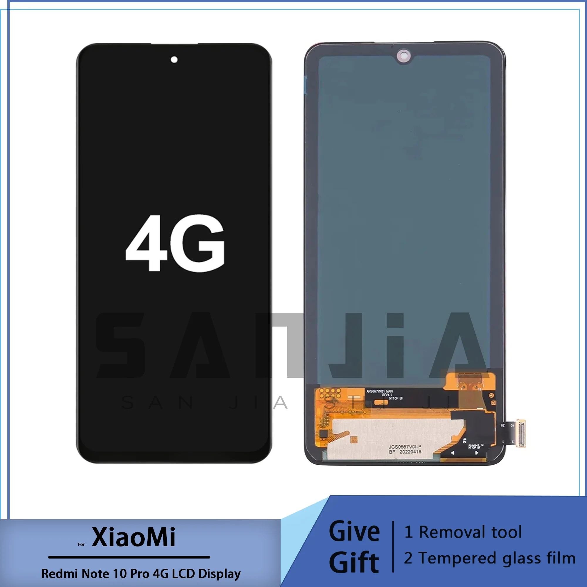 For Xiaomi Redmi Note 10 Pro LCD Display Touch Screen Digitizer For Redmi Note10 Pro 4G M2101K6G M2101K6R LCD