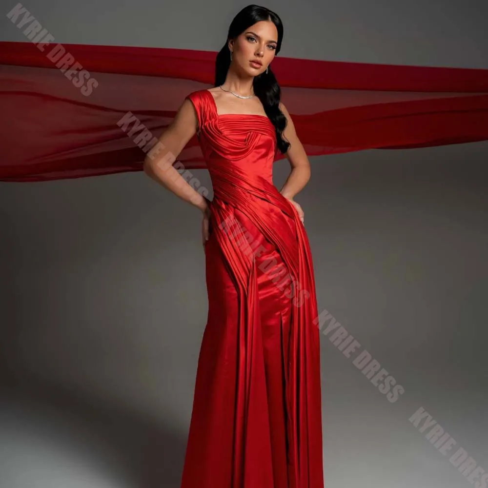 Vestidos de Noche Formales de un Solo Hombro sin Mangas con Espalda Descubierta para Mujer, Vestidos de Invitada de Boda con Volantes, Línea A, Largos hasta el Suelo, para Fiesta de Graduación