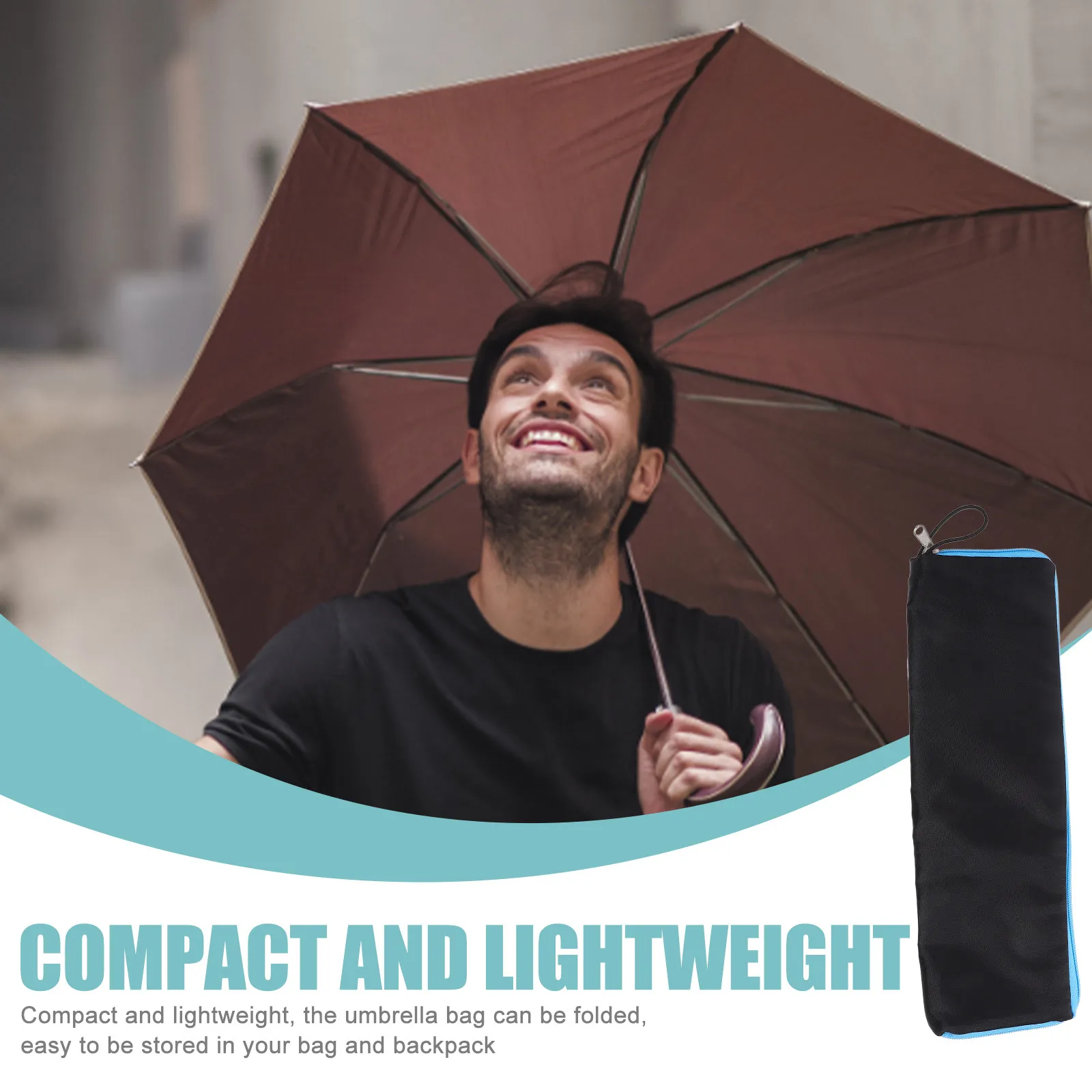 Umbrella Storage Cover Waterproof Weatherproof Portable Compact Bag for Wet Umbrellas Travel Rain Protection Foldable Carry