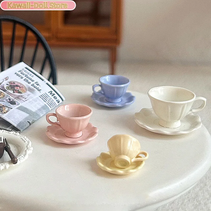 

1 шт. кукольный домик миниатюрный французский ретро кофейная чашка тарелка модель кукольный дом мини-игра кухонная мебель аксессуары украшение сцены