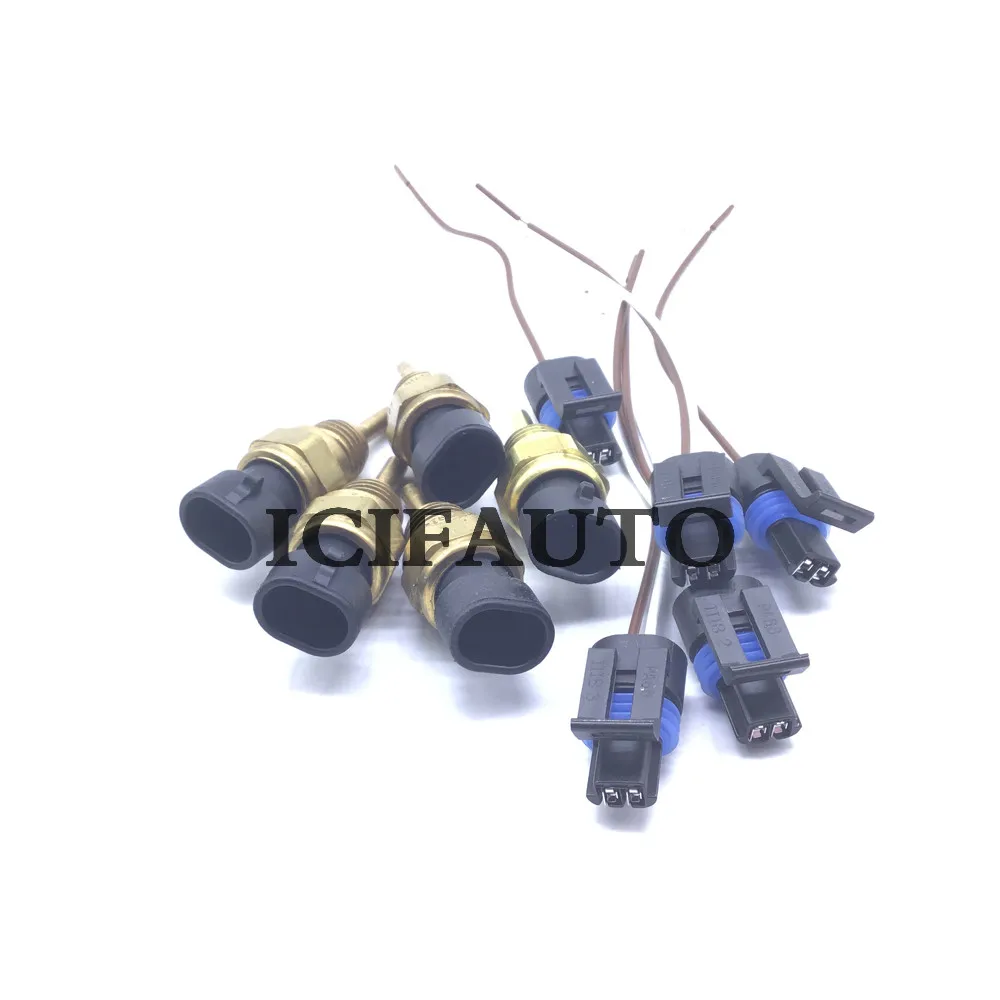 5 x Coolant Temperature Sensor or 5 x Connectors for 5.9L/6.7L Cummins | 98-12 Dodge 2500 3500 Ram Truck 5011852AB, 5114413AA