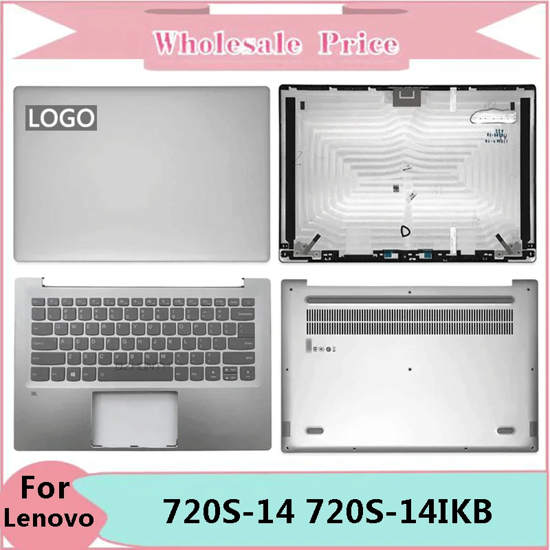 

New For Lenovo Ideapad 720S-14 720S-14IKB Laptop LCD Back Cover Front Bezel Upper Palmrest Bottom Base Case Keyboard Hinges