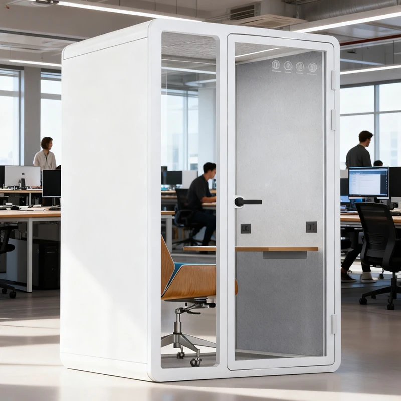 High Privacy Soundproof Work Booth Neoprene Door Seal Sound Isolation Pod Customized Accessories For Office Confidential