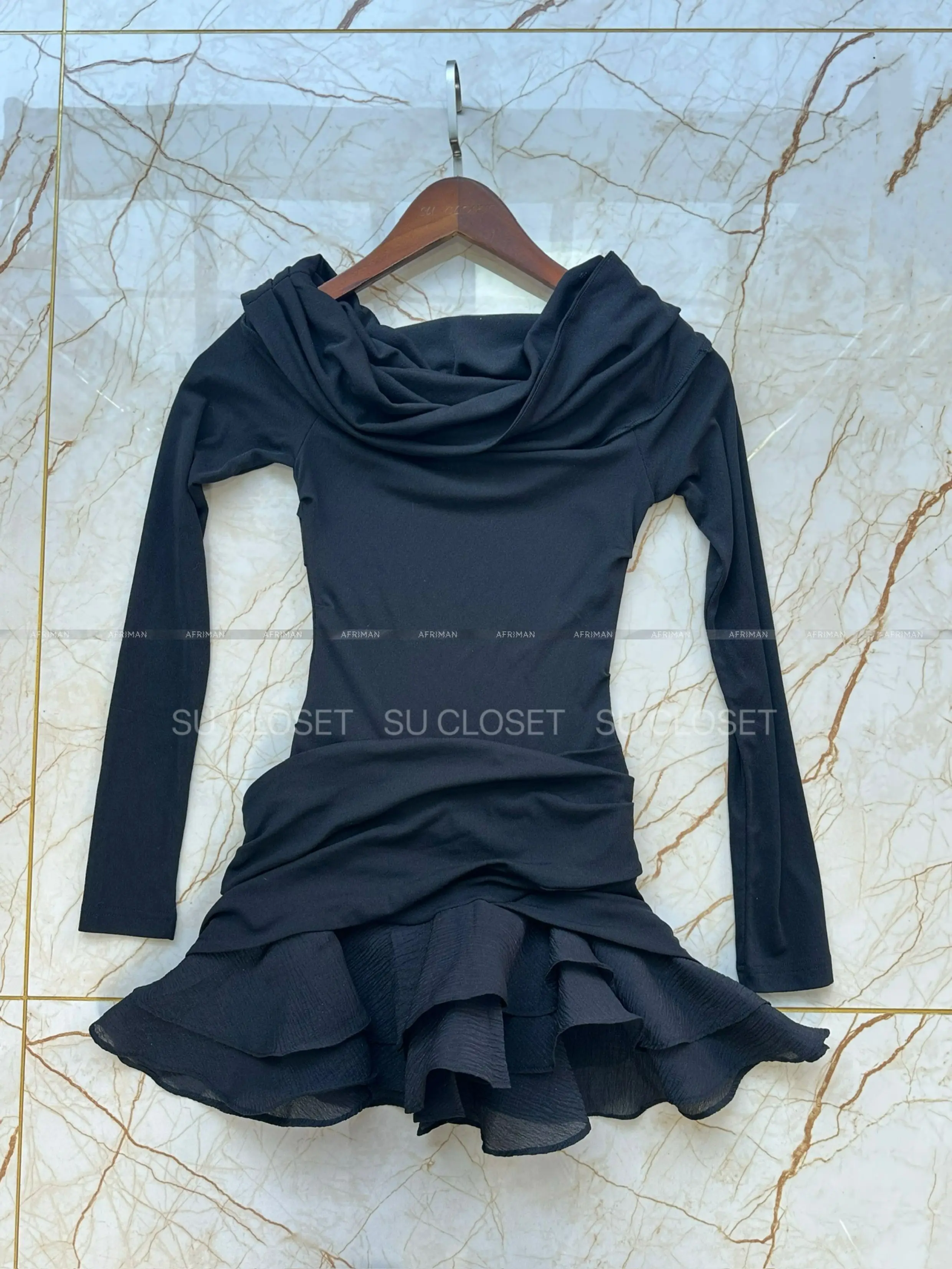 Feminino micro perspectiva folha de lótus borda em camadas pétala vestido fora do ombro elástico sexy mini vestido