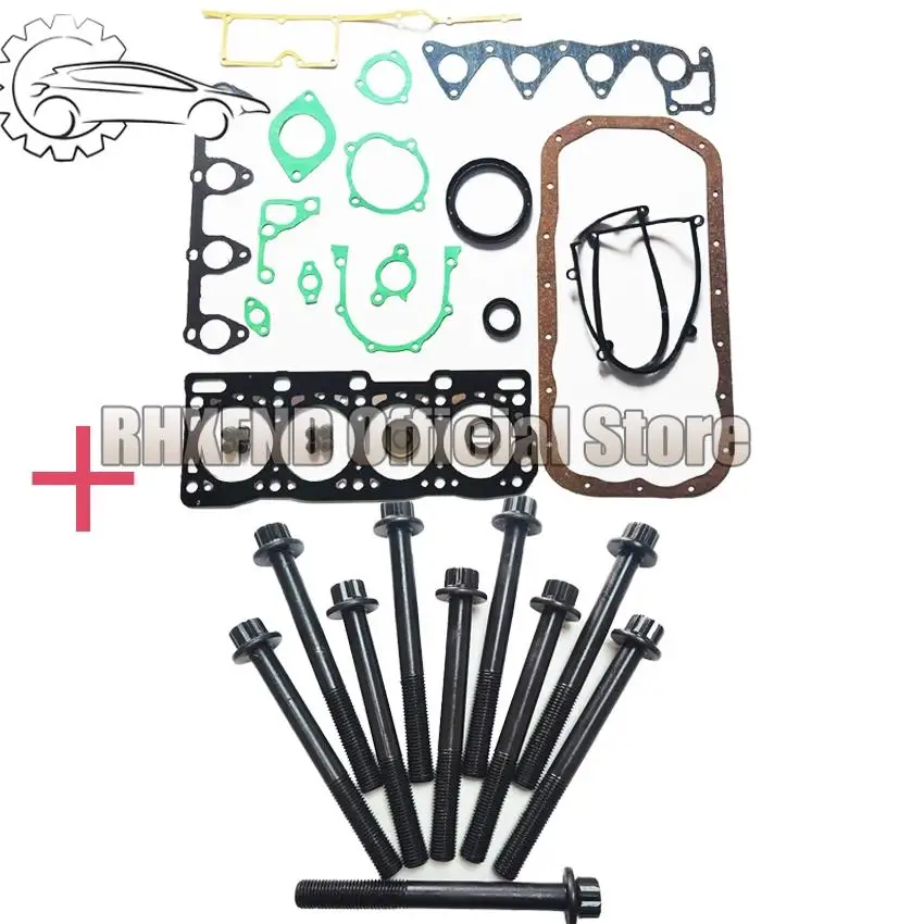 R2 RF Cylinder Head Bolt Engine Full Gasket Kit For Mazda 323/626/E2200 Capella/Bongo/Cosmo 2000 2.0D 2.2D 8V
