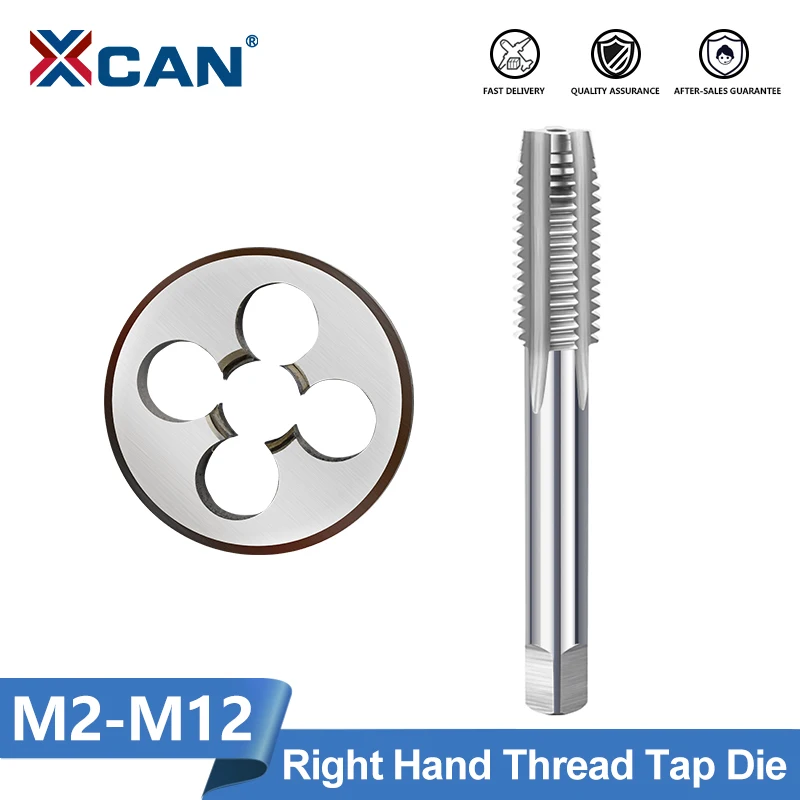 

XCAN Thread Tap and Die M2-M12 Right Hand Metric Tap Die Machine Plug Tap Drill Bit Screw Threading Tapping Tools