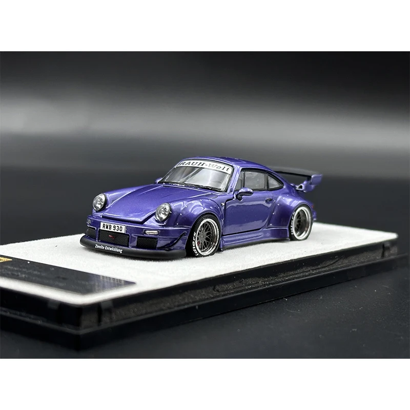 PGM In Stock 1:64 RWB 930 Violets GT Wing Full Open Door Diecast Diorama Car Model Collection Toys