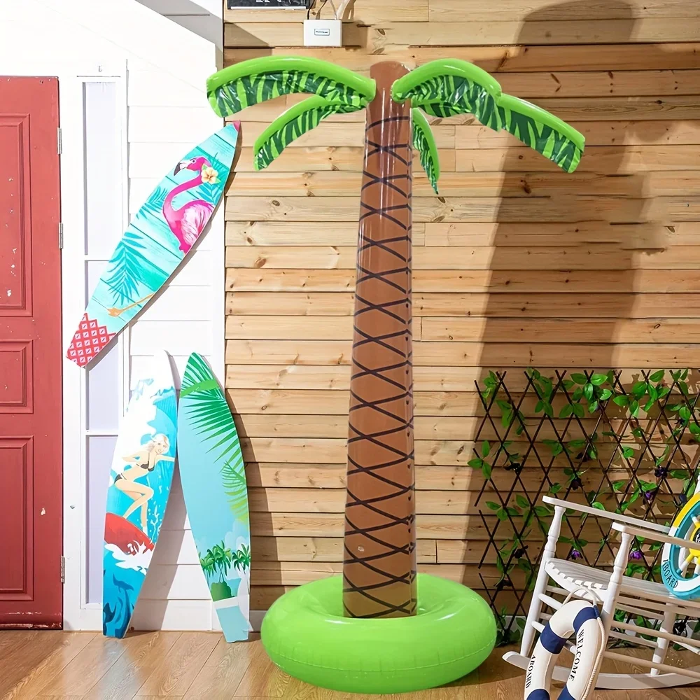 

Giant Inflatable Palm Tree with Surfboards - Vibrant Beach & Pool Party Decoration, Outdoor Tropical Decor for Summer Gatherings