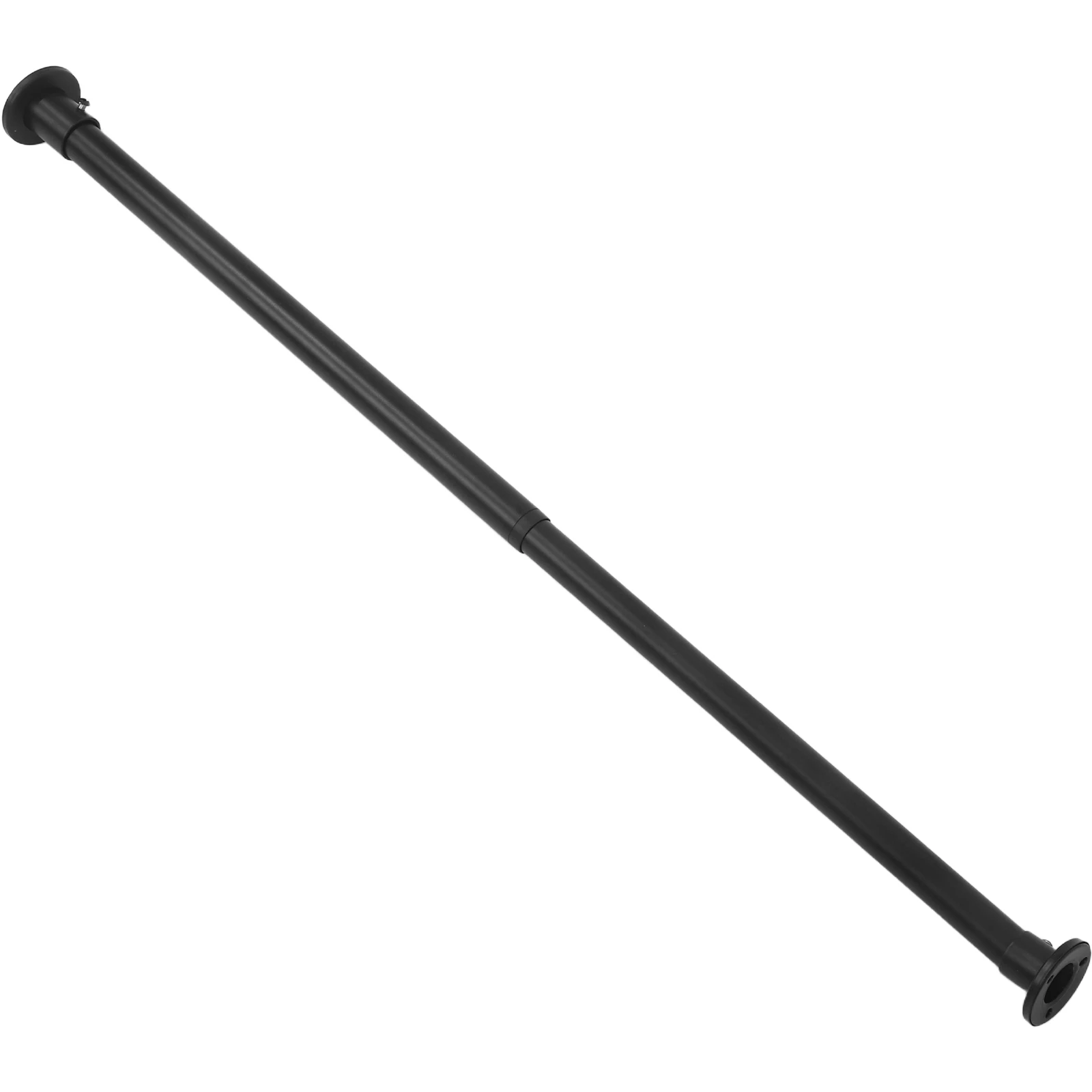 

Telescopic Shower Curtain Rod Bathroom Hanging Pole for Adjustable Clothes Stainless Steel Black Metal Closet