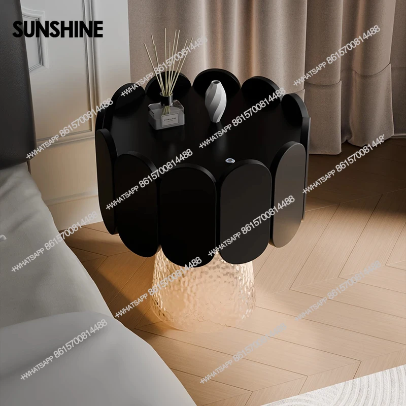 

Display Trendy Bedside Table Nordic Style Italian Minimalist Nights Table Space Saving Vintage Mesita De Noche Home Furniture