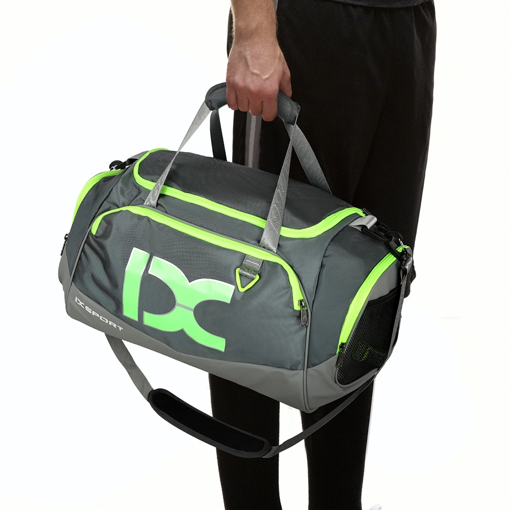 Borsa sportiva da palestra, borsa da viaggio con tasca per oggetti asciutti e bagnati e scomparto per scarpe, per donne e uomini, borsa da weekend impermeabile da 40 litri per fitness