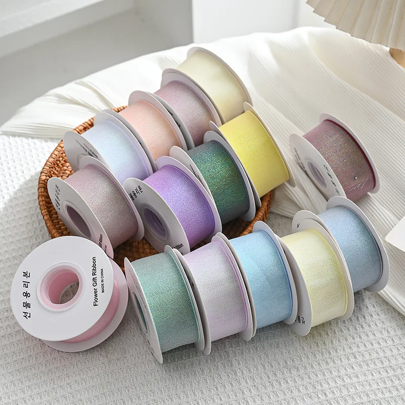 10Yards Roll 4CM Fantasy Organza Gauze Packaging Ribbon Tape Flower Gift Box Wrap Bow DIY Wedding Christmas Party Decoration