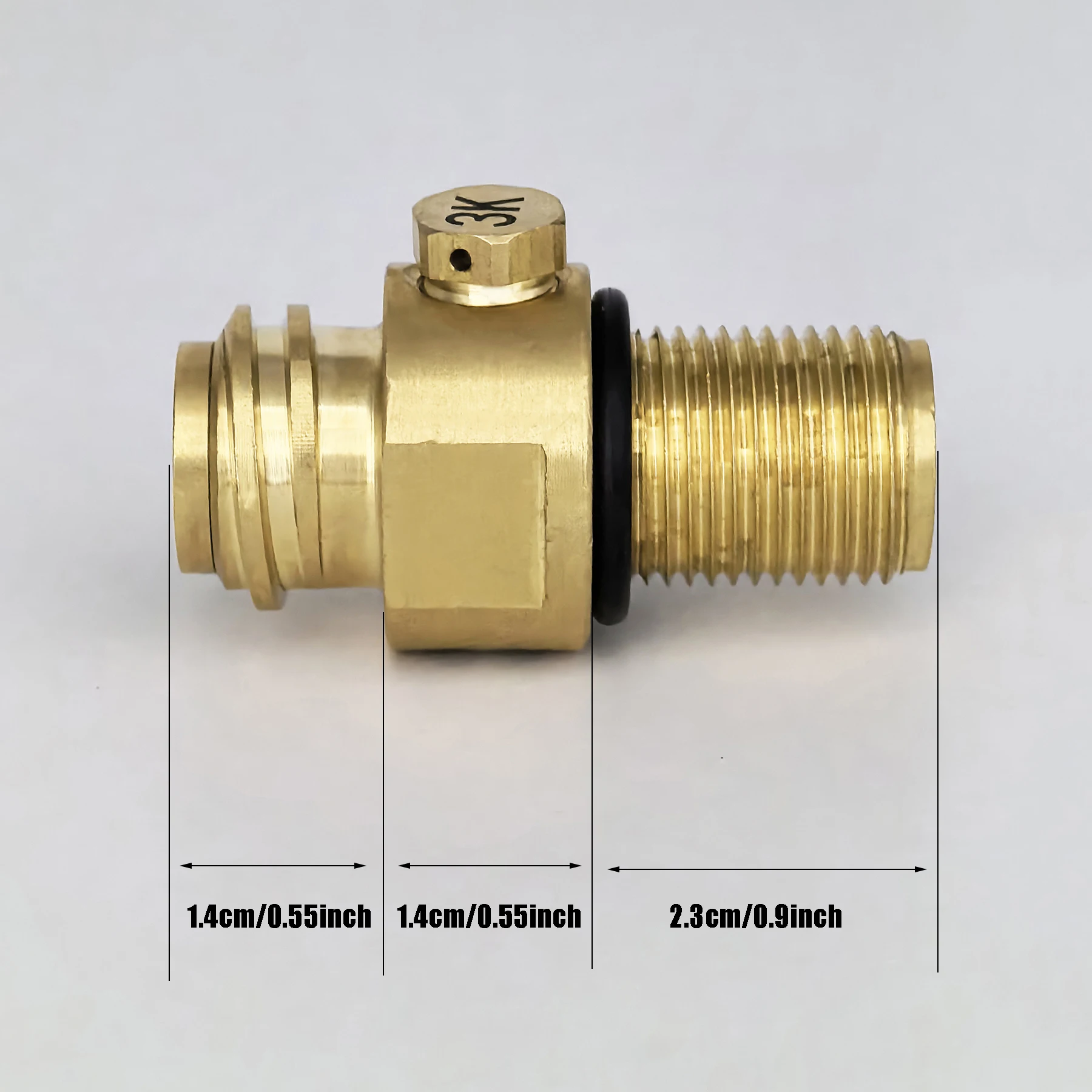 Soda Water Accessories Tank Cylinder Solid Brass Alloy Filling Station Valve Adapter Input M18*15 ON/OFF Refill Output TR21-4