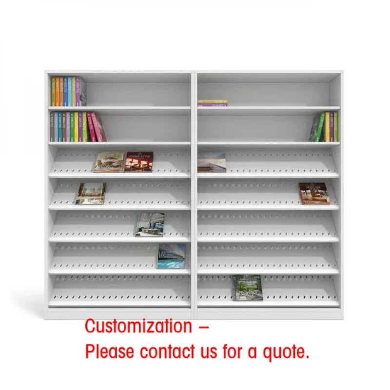 custom.Library Furniture Single Side Wooden Bookshelf with 14 Shelves Reading Room Book Display Rack
