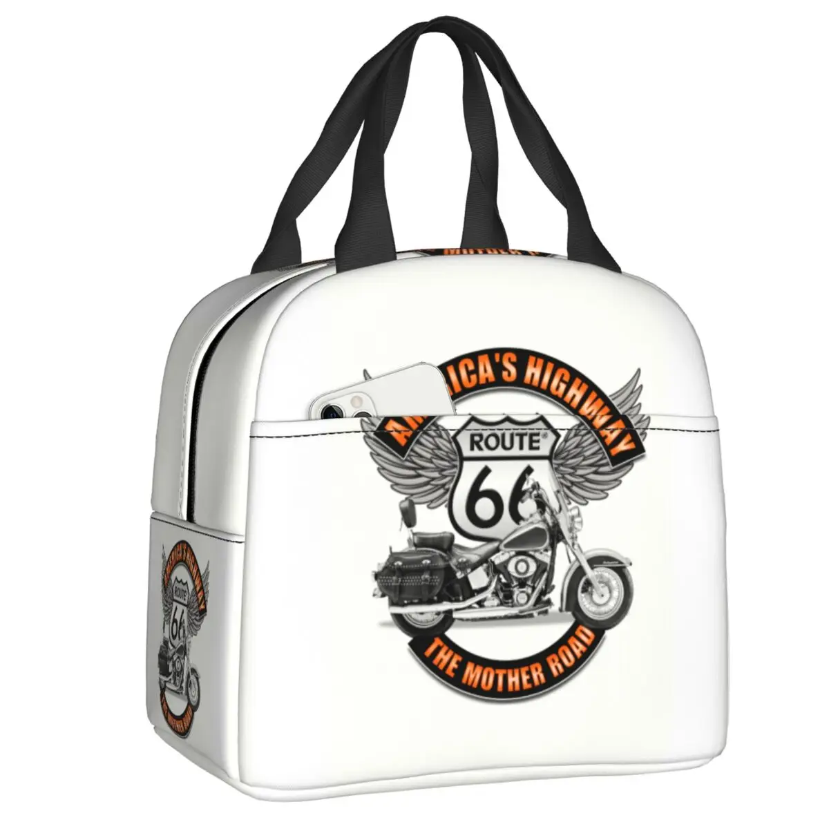 

Термосумка для обедов Custom Americas Highway, женская, изотермическая, для детей и школы