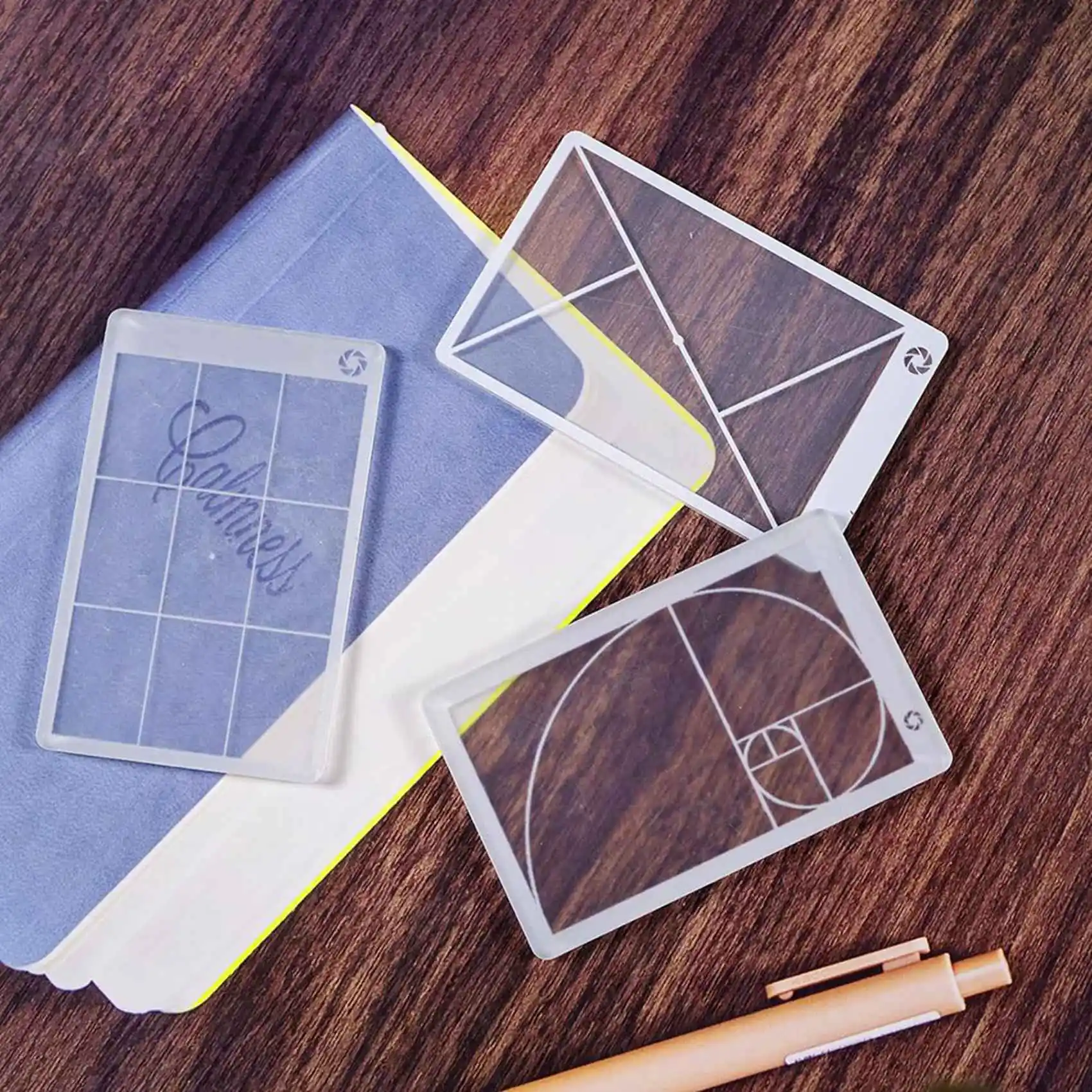【Last-Chance!】6 Pieces Of Viewfinders Fibonacci Composition View Finder Golden Ratio Photo Viewing Positioning Ruler Viewer - Image 5