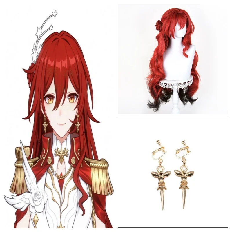 Already Styled Himeko・Nova Cosplay Wig Heat Resistant Synthetic Hair Wig for Anime Halloween Party