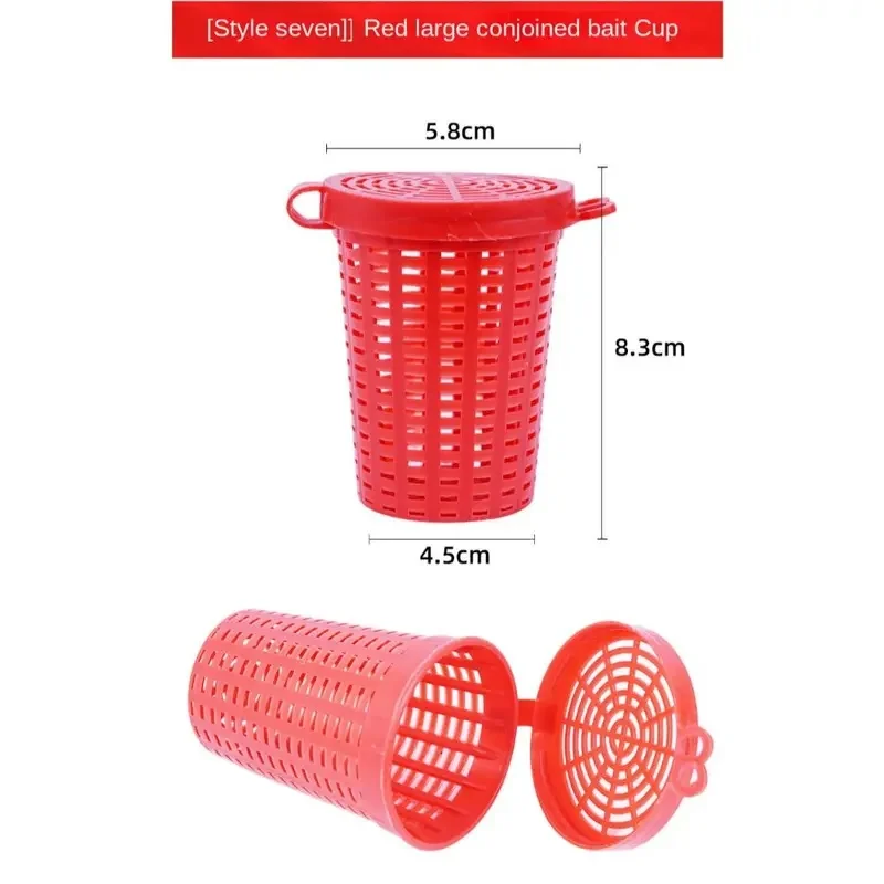 16pcs High Quality Fish Lure Fishing Bait Cage Luminous Tackle Basket Feeder Holder Conjoined Split Swim Feeder Basket