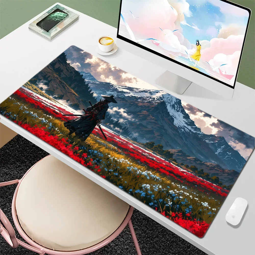 جديد اليابان الساموراي ماوس الوسادة كبيرة مكتب حصيرة لوحة المفاتيح مريح مكتب الجلود الألعاب الكمبيوتر عدم الانزلاق مكافحة فراي المنزل مخصص أفضل الأسعار