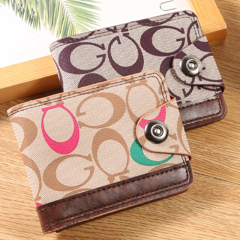 New Wallet with Printed Zipper and PU Leather Wallet