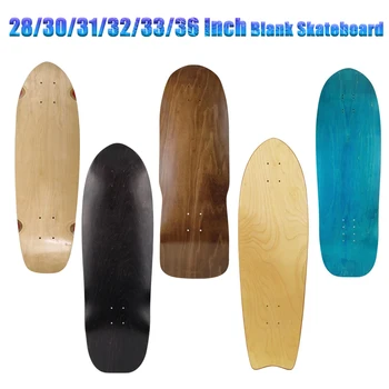 アウトドアスポーツ用のDIYスケートボード、ショートボード、滑らかなメープル、空白の土地、サーフボードデッキ、スケートボード、28 