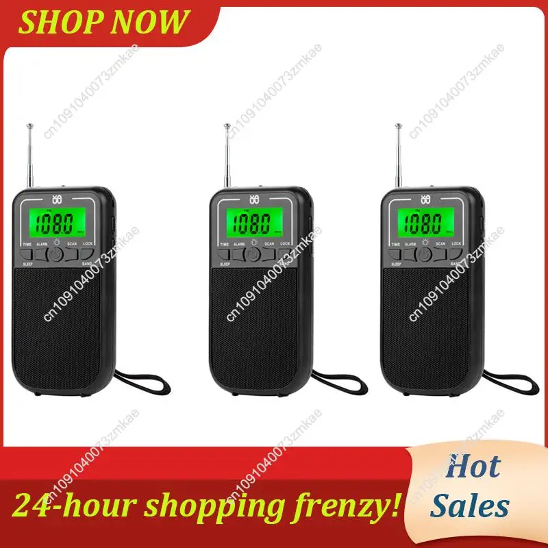 Daily Sale 3X Portable AM FM SW Radio,Transistor Radio With LED Flashlight, Emergency Pocket Walkman Radio For Outdoor Camping