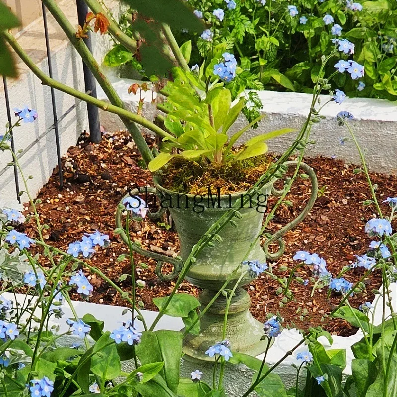 

FG villa courtyard trophy flower pot garden decorative pot bed and breakfast balcony flower pot set gardening