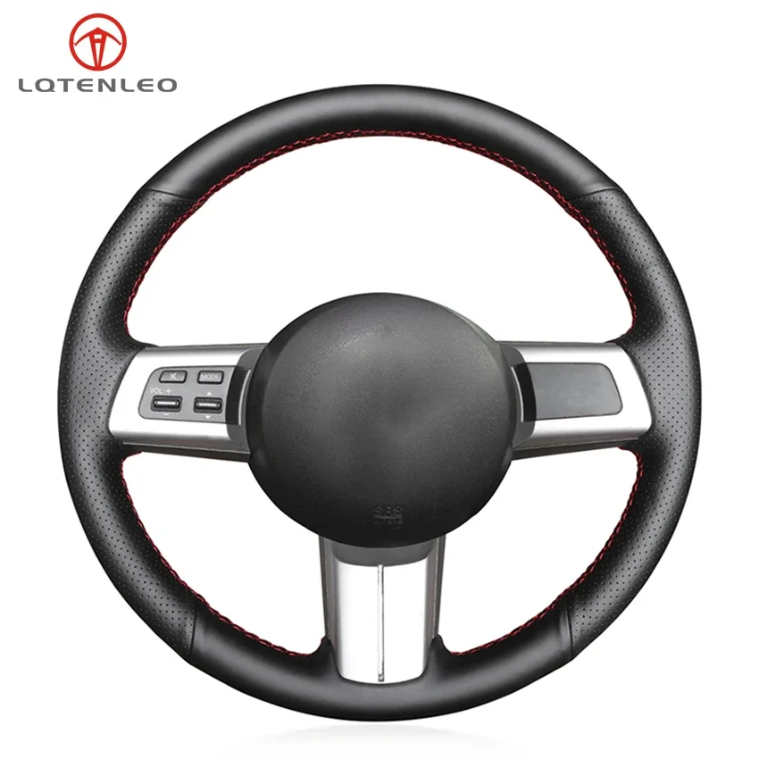 LQTENLEO Black Artificial Leather Hand Car Steering Wheel Cover For Mazda MX-5 (Miata) 2006-2014 RX-8 2008-2013 CX-7 2006-2009