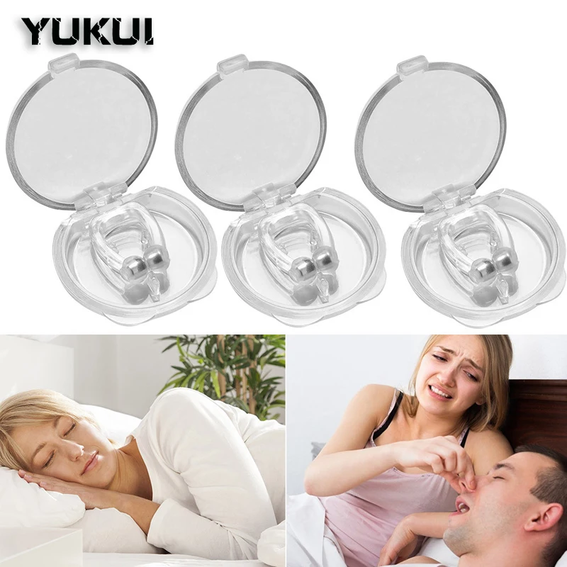 Anti ronco de silicone magnético nariz clipe ronco rolha para homens mulher sleeping aid apneia guarda dilatador nasal beleza saúde
