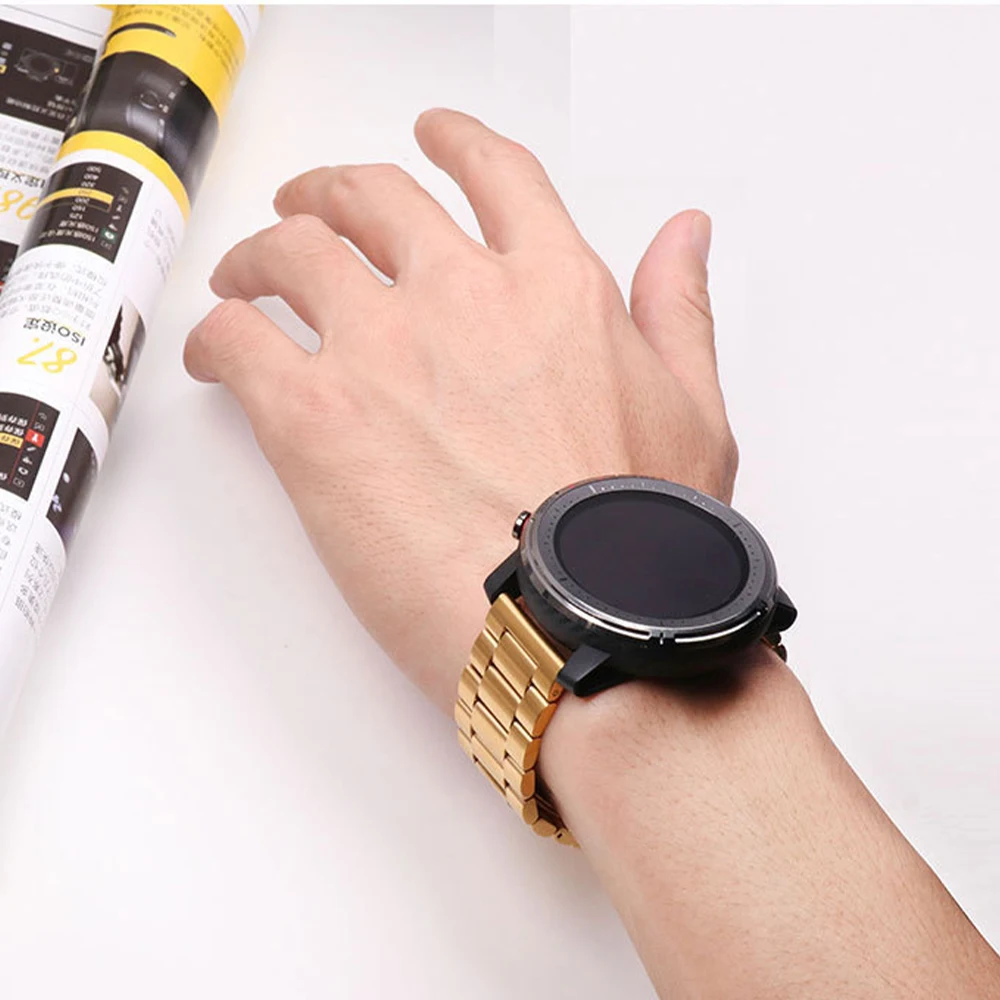 Ремешок металлический для Xiaomi Amazfit GTR 2 GTR2 GTS 2, браслет для смарт-часов Huami Amazfit Stratos 3