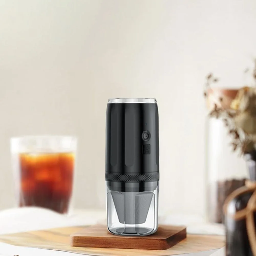 

Portable Cordless Electric Coffee Maker Labor-saving Mini Coffee Grinder with Filter USB Rechargeable Coffee Bean Mill Outdoor