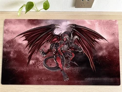 YuGiOh Table Playmat Red Dragon Archfiend TCG CCG Mat Trading Card Game Mat Mouse Pad Gaming Play Mat 60x35cm Free Bag