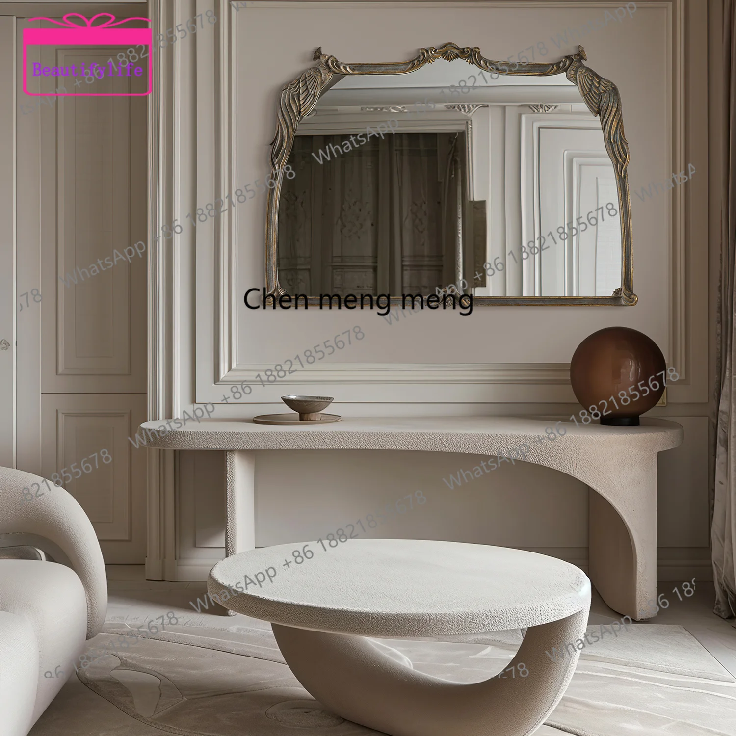 YL Claic vanity mirror Large size to create exquisite vanity corner Elegant exquisite vanity mirror
