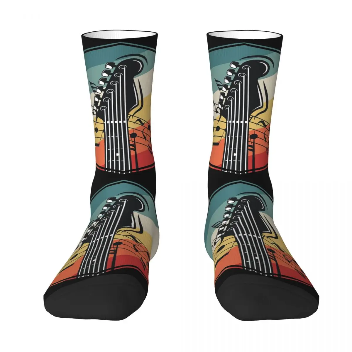 

Retro Bass Guitar Socks Harajuku Sweat Absorbing Stockings All Season Long Socks Accessories for Unisex Christmas Gifts